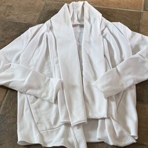 Athleta White Open-Front Women's Sweater Cardigan